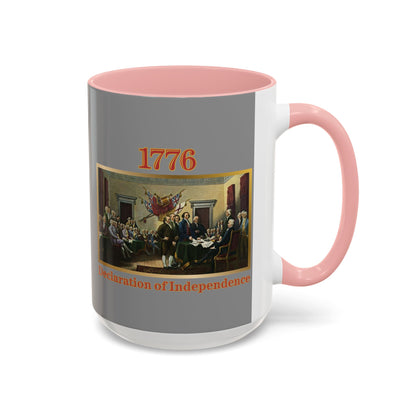 Declaration of Independence Grey Accent Mug by theGreenDragonTavern.shop