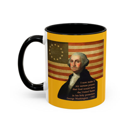 Washington's Earnest Prayer Yellow Accent Mug by theGreenDragonTavern.shop