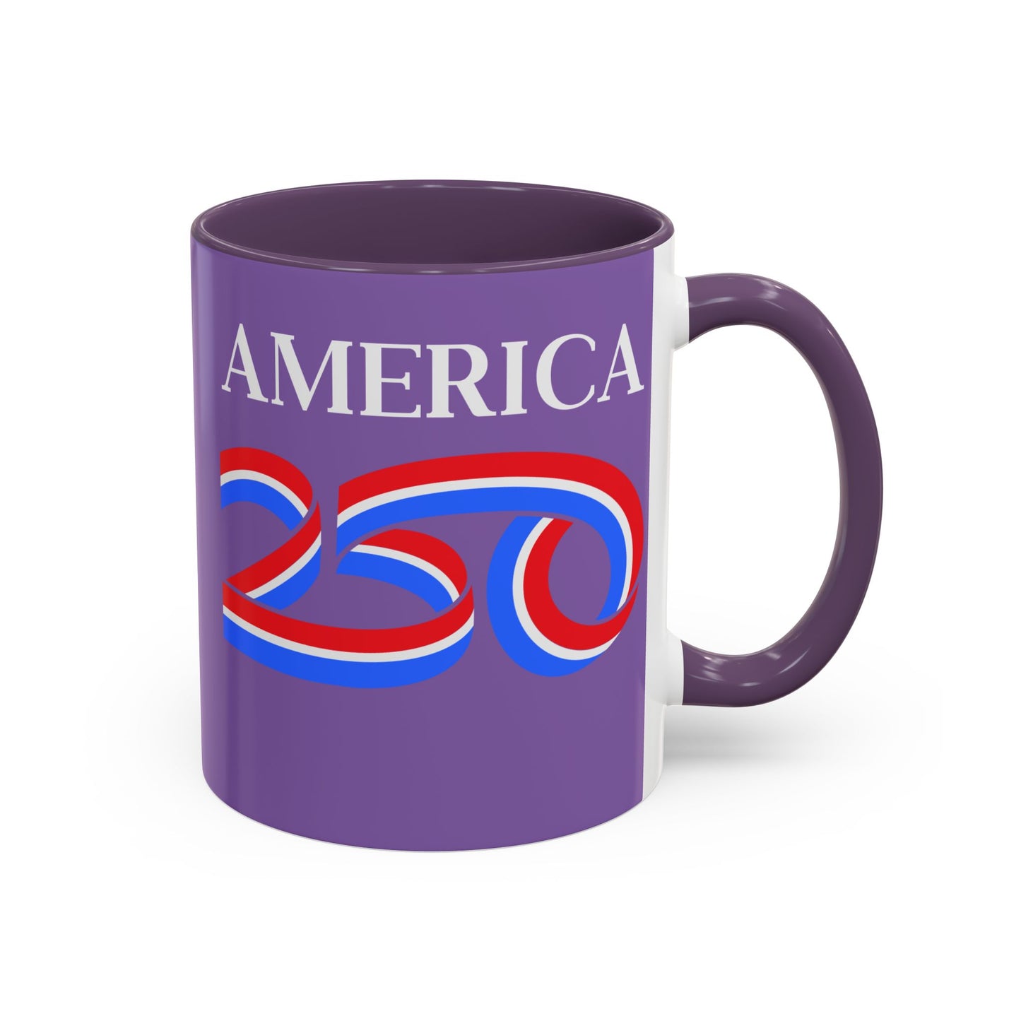 America 250 Light Purple Accent Mug by theGreenDragonTavern.shop