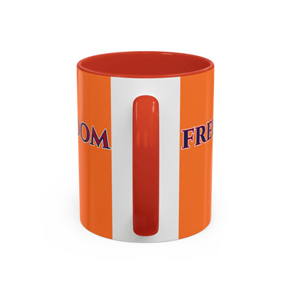 Freedom, Orange Accent Mug by theGreenDragonTavern.shop