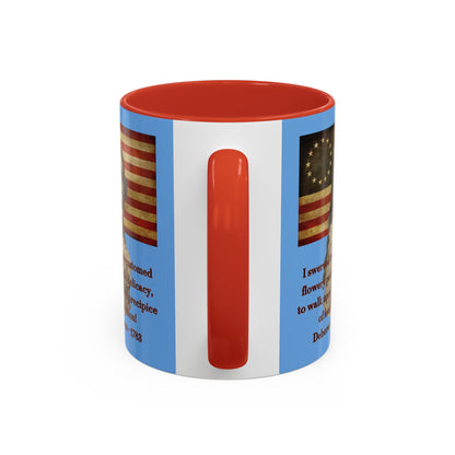 Deborah Sampson, America's Mulan Light Blue Accent Mug by theGreenDragonTavern.shop