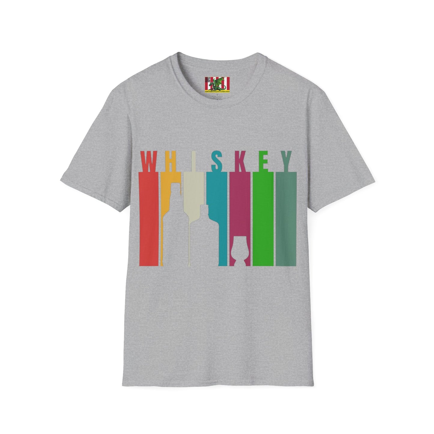 Whiskey spelled with an 'e' Light colors Unisex T-Shirt by theGreenDragonTavern.shop