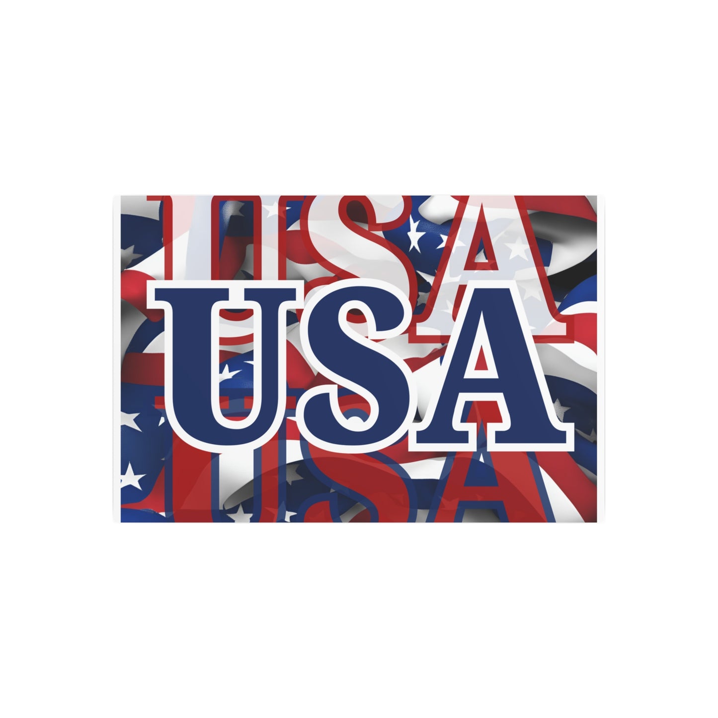 USA! USA! USA Blue Center Metal Art Sign by theGreenDragonTavern.shop