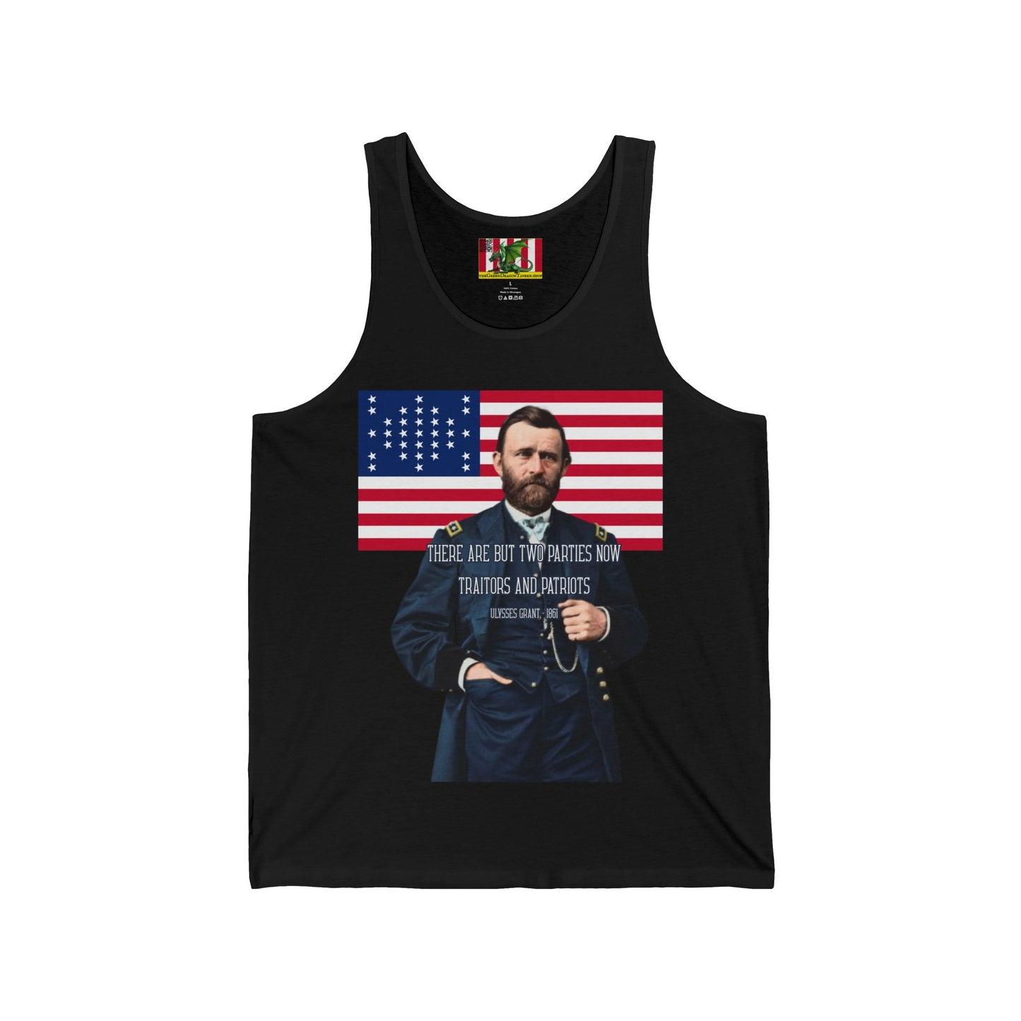 "Traitors and Patriots" Ulysses Grant Unisex Jersey Tank Top by theGreenDragonTavern.shop