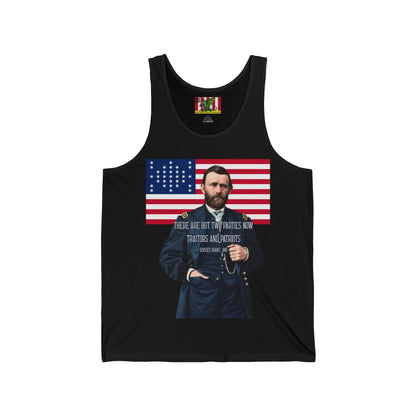 "Traitors and Patriots" Ulysses Grant Unisex Jersey Tank Top by theGreenDragonTavern.shop