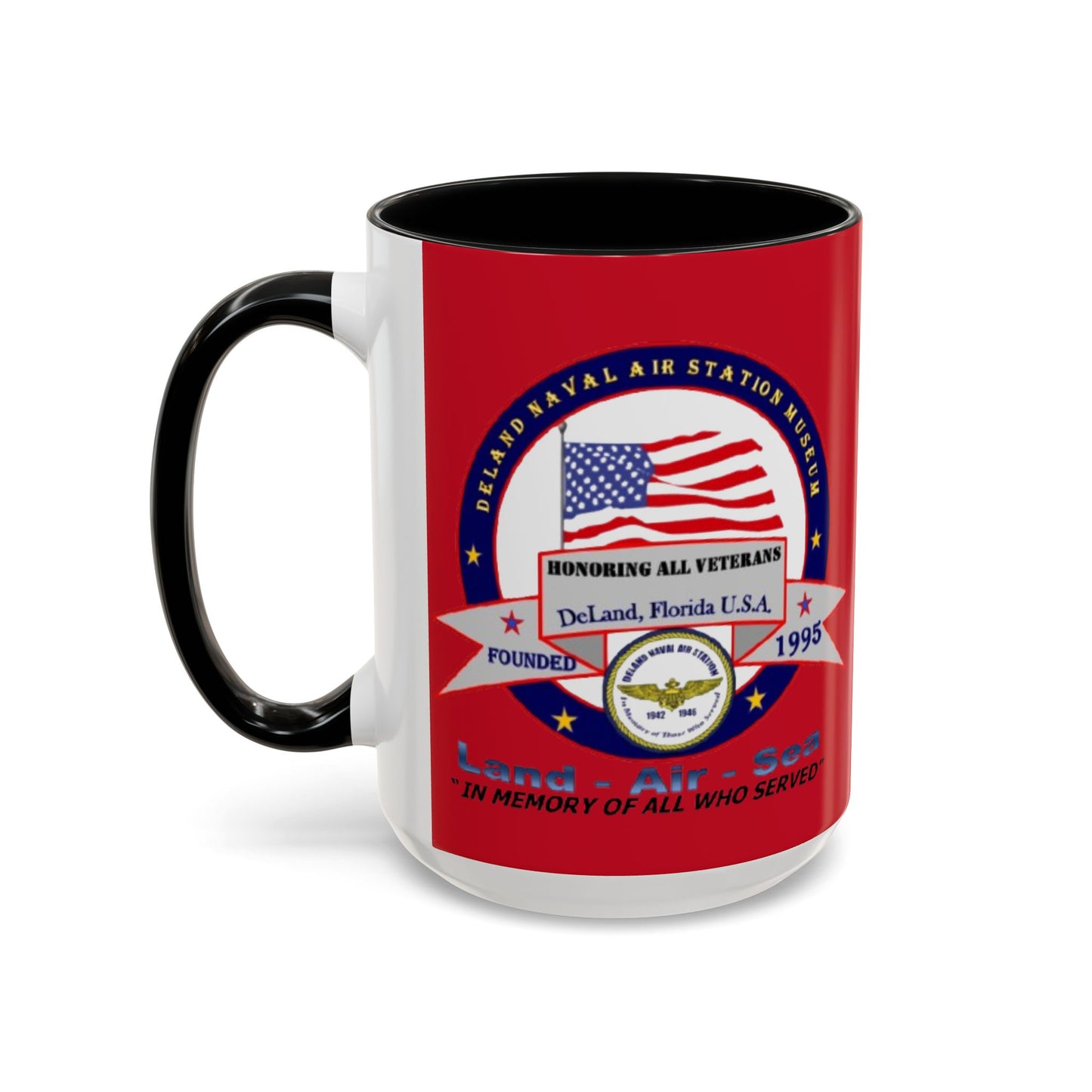 DNASM 2-sided, Founding & Student Art w/WhiteBG Red Accent Mug by theGreenDragonTavern.shop