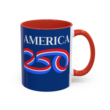 America 250 Dark Blue Accent Mug by theGreenDragonTavern.shop