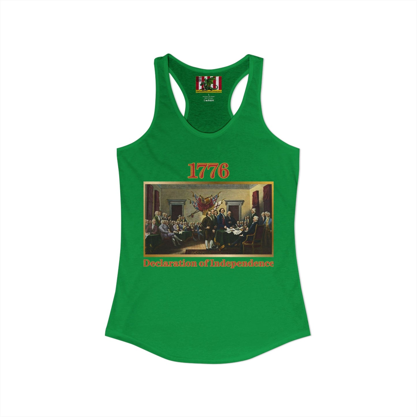 Declaration of Independence Women's Racerback Tank Top by theGreenDragonTavern.shop