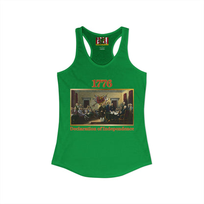 Declaration of Independence Women's Racerback Tank Top by theGreenDragonTavern.shop