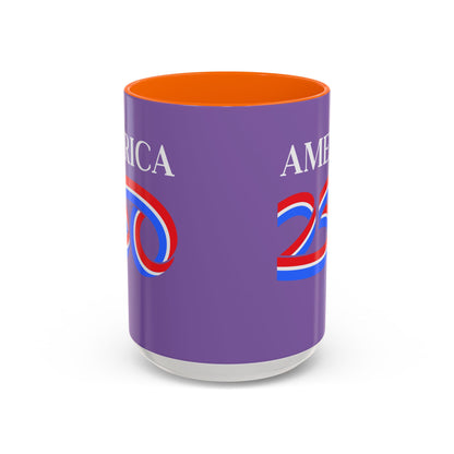 America 250 Light Purple Accent Mug by theGreenDragonTavern.shop