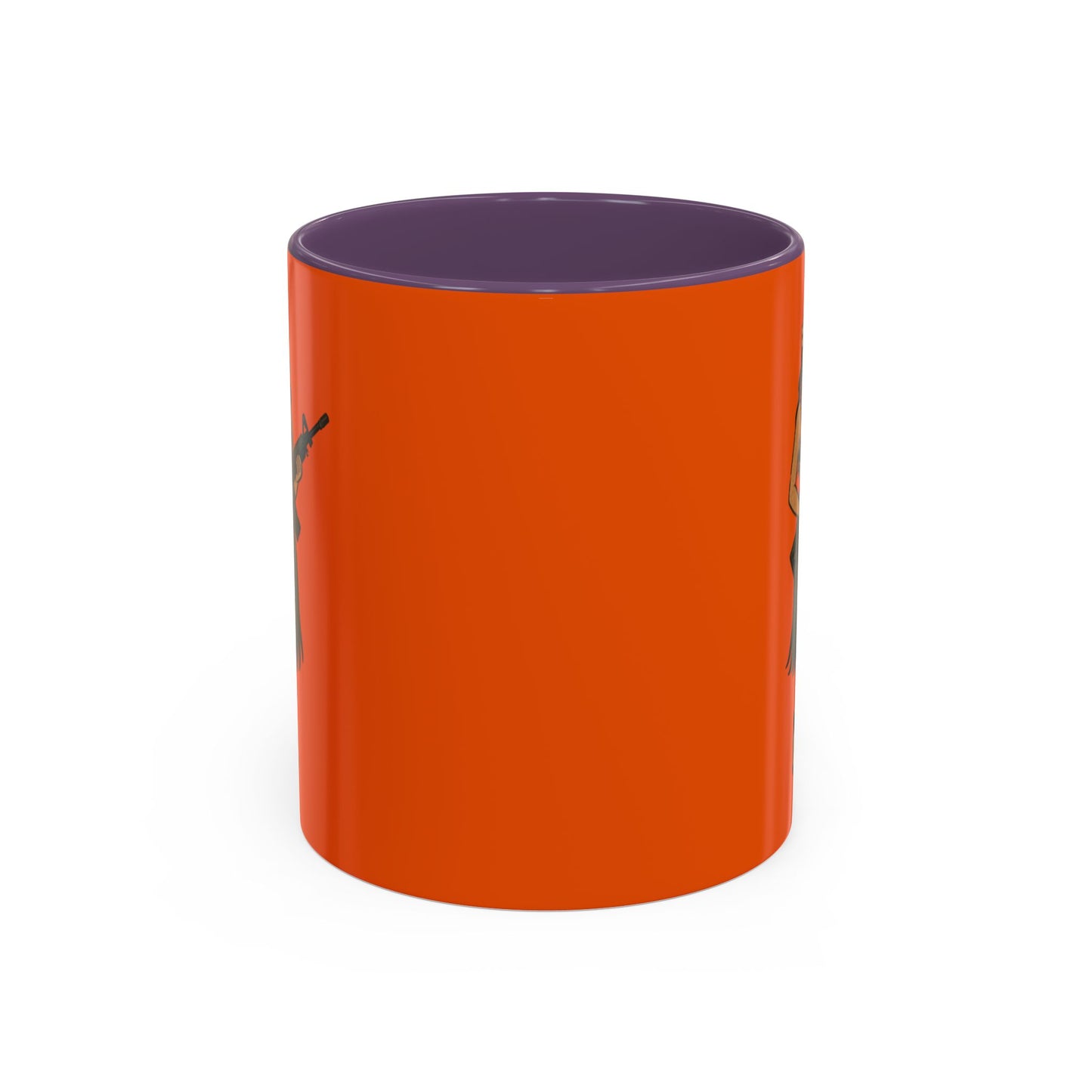 Hula Girl Packin' Heat Orange Accent Mug by theGreenDragonTavern.shop