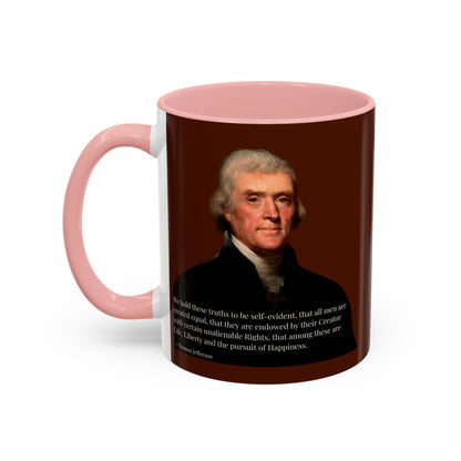 We hold these truths to be self-evident Brown Accent Mug by theGreenDragonTavern.shop