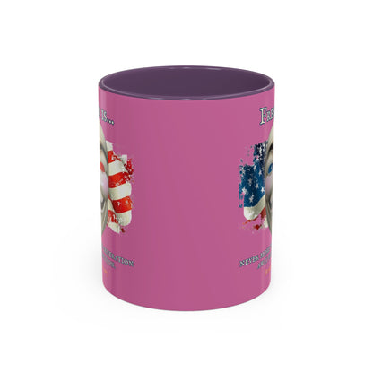 Ronald Reagan Freedom Vendetta Pink Accent Mug by theGreenDragonTavern.shop