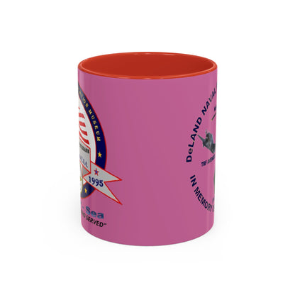 DNASM 2-sided, Founding & Student Art Pink Accent Mug by theGreenDragonTavern.shop