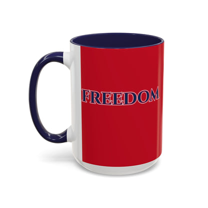 Freedom, Red Accent Mug by theGreenDragonTavern.shop