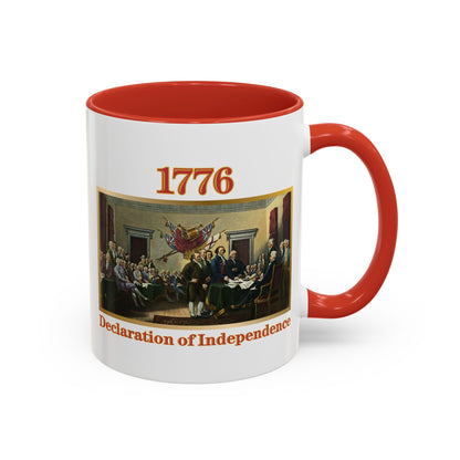 Declaration of Independence White Accent Mug by theGreenDragonTavern.shop