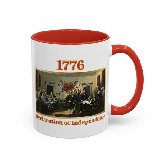 Declaration of Independence White Accent Mug by theGreenDragonTavern.shop