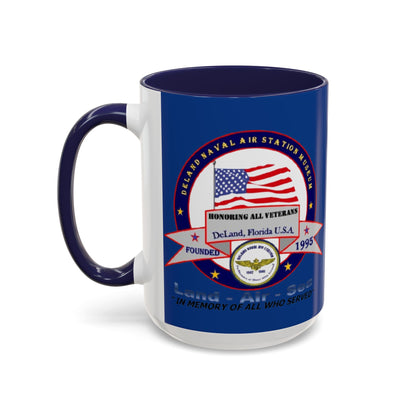 DNASM 2-sided, Founding & Student Art w/WhiteBG Dark Blue Accent Mug by theGreenDragonTavern.shop