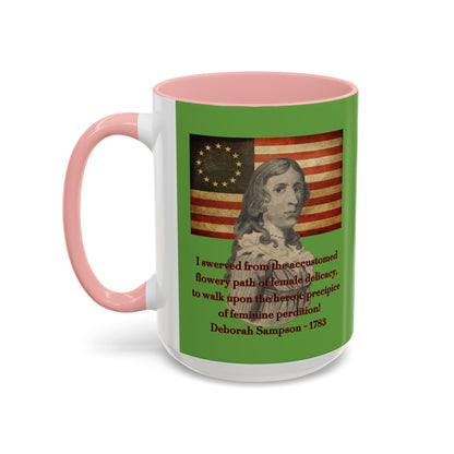 Deborah Sampson, America's Mulan Green Accent Mug by theGreenDragonTavern.shop