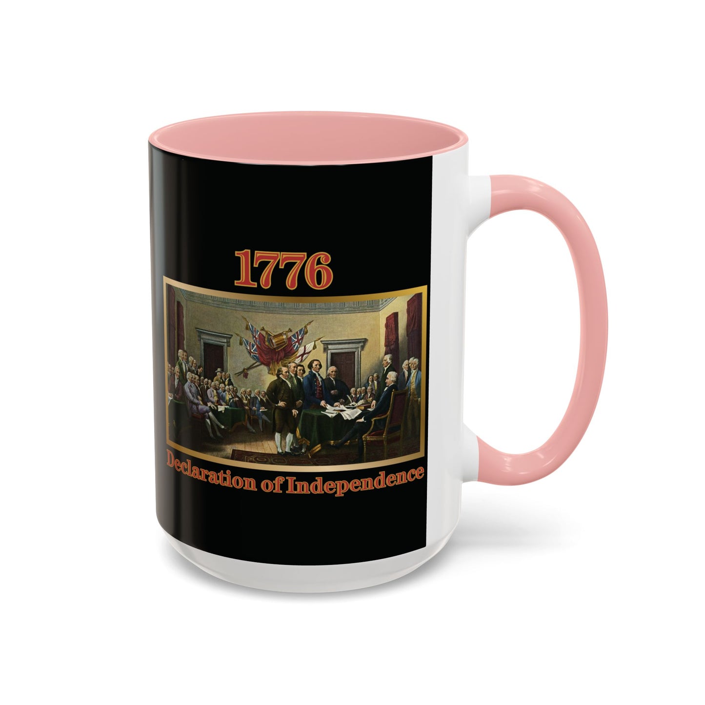 Declaration of Independence Black Accent Mug by theGreenDragonTavern.shop