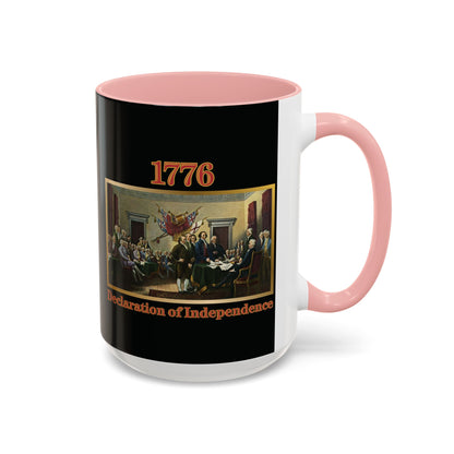 Declaration of Independence Black Accent Mug by theGreenDragonTavern.shop