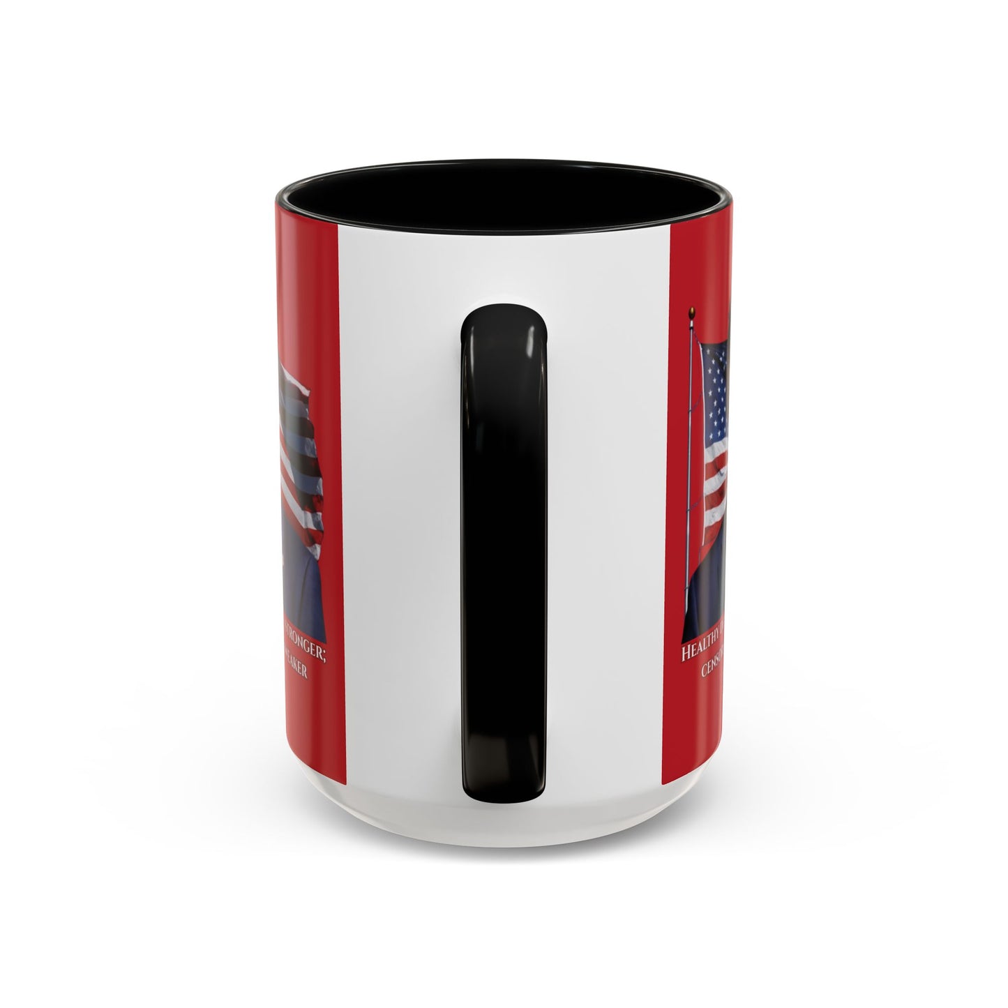 Charlie Kirk, Healthy Debate Red Accent Mug by theGreenDragonTavern.shop
