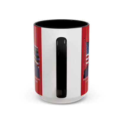 Charlie Kirk, Healthy Debate Red Accent Mug by theGreenDragonTavern.shop