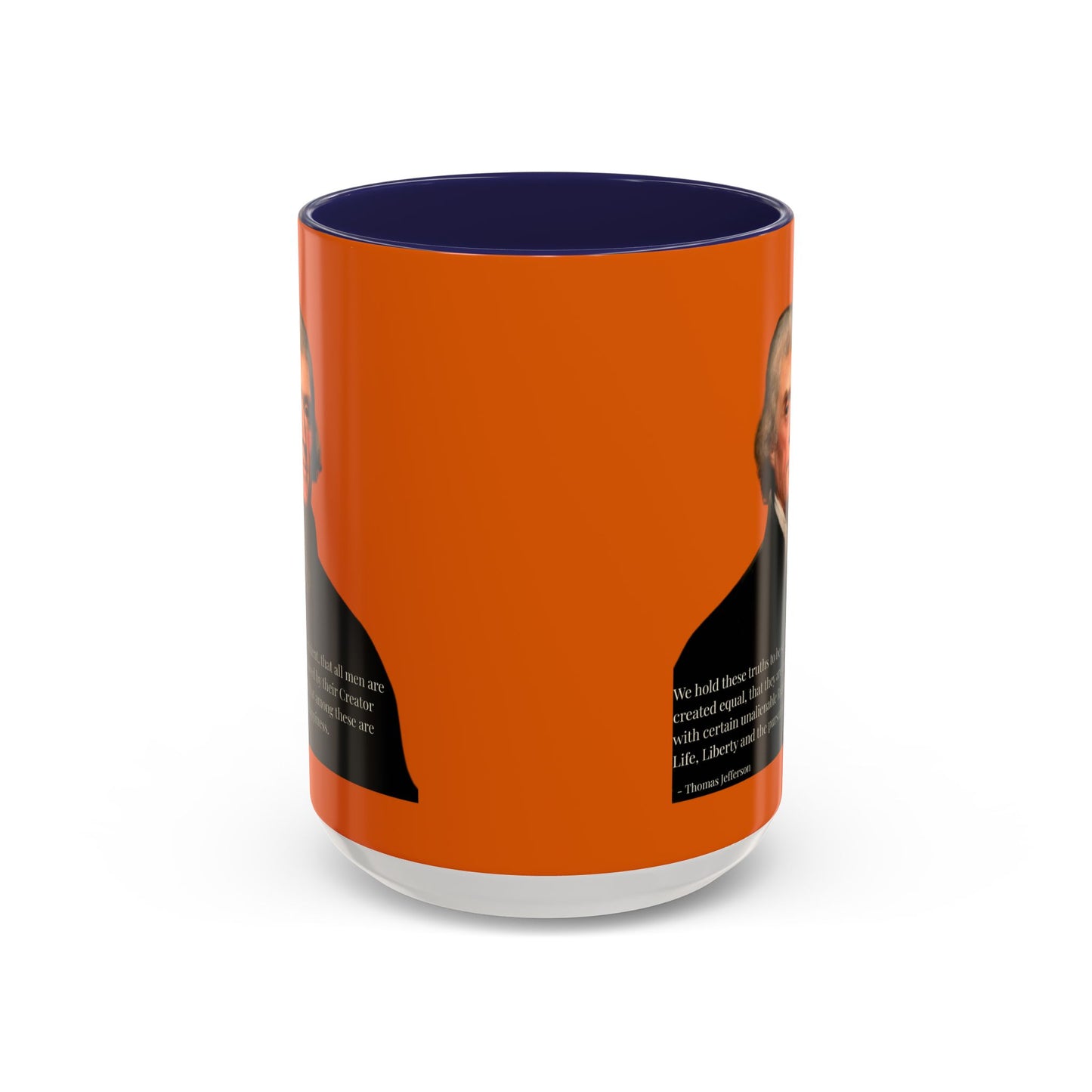 We hold these truths to be self-evident Orange Accent Mug by theGreenDragonTavern.shop