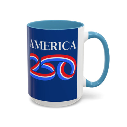 America 250 Dark Blue Accent Mug by theGreenDragonTavern.shop