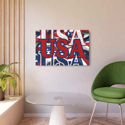 USA! USA! USA Red Center Metal Art Sign by theGreenDragonTavern.shop