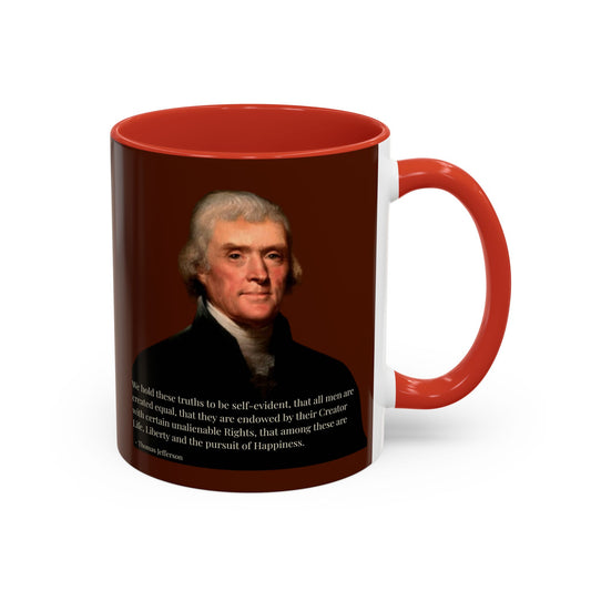 We hold these truths to be self-evident Brown Accent Mug by theGreenDragonTavern.shop