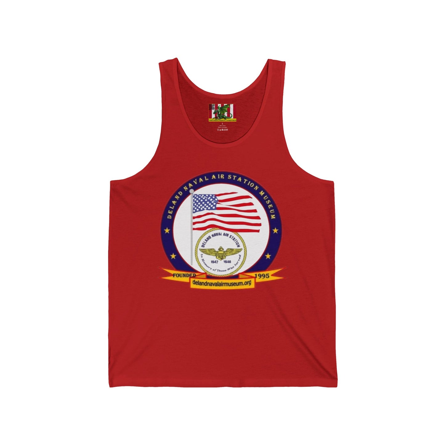 DeLand Naval Air Station Museum Unisex Jersey Tank Top by theGreenDragonTavern.shop