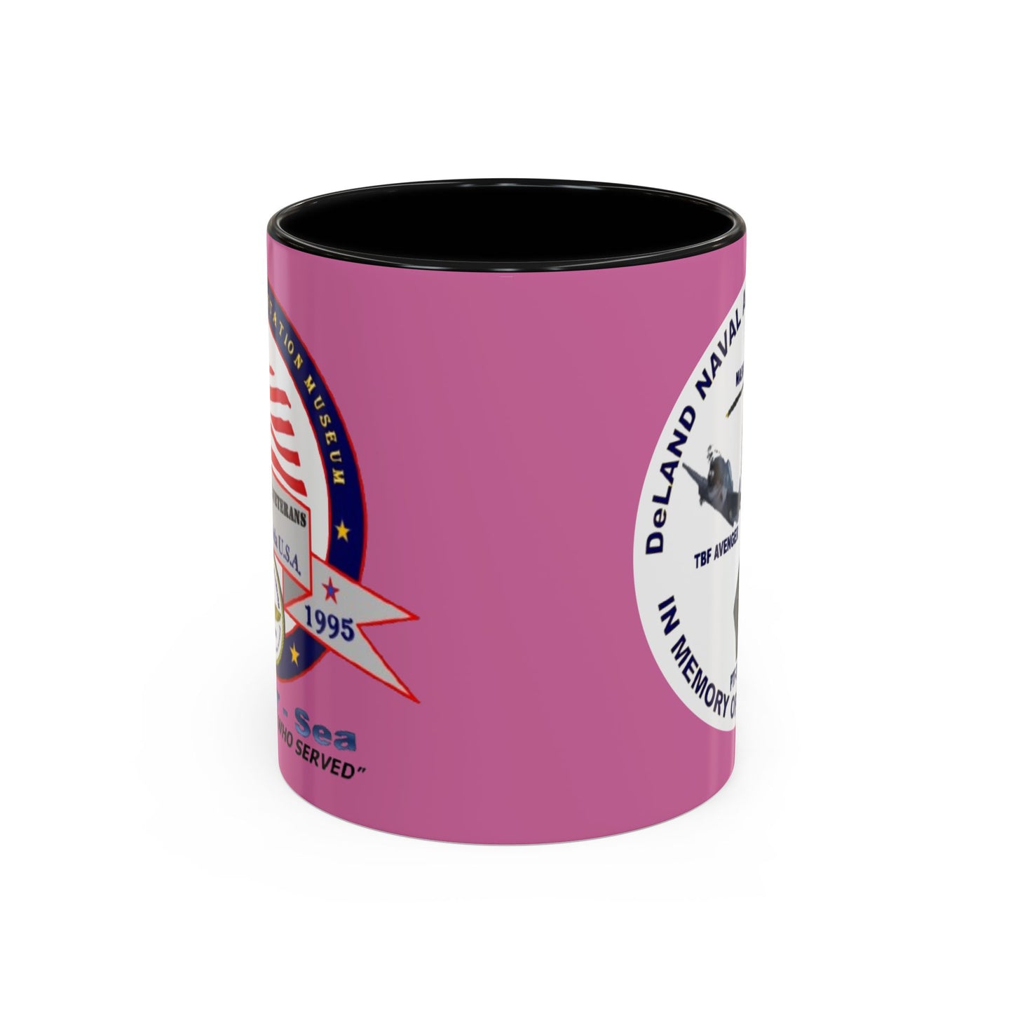 DNASM 2-sided, Founding & Student Art w/WhiteBG Pink Accent Mug by theGreenDragonTavern.shop