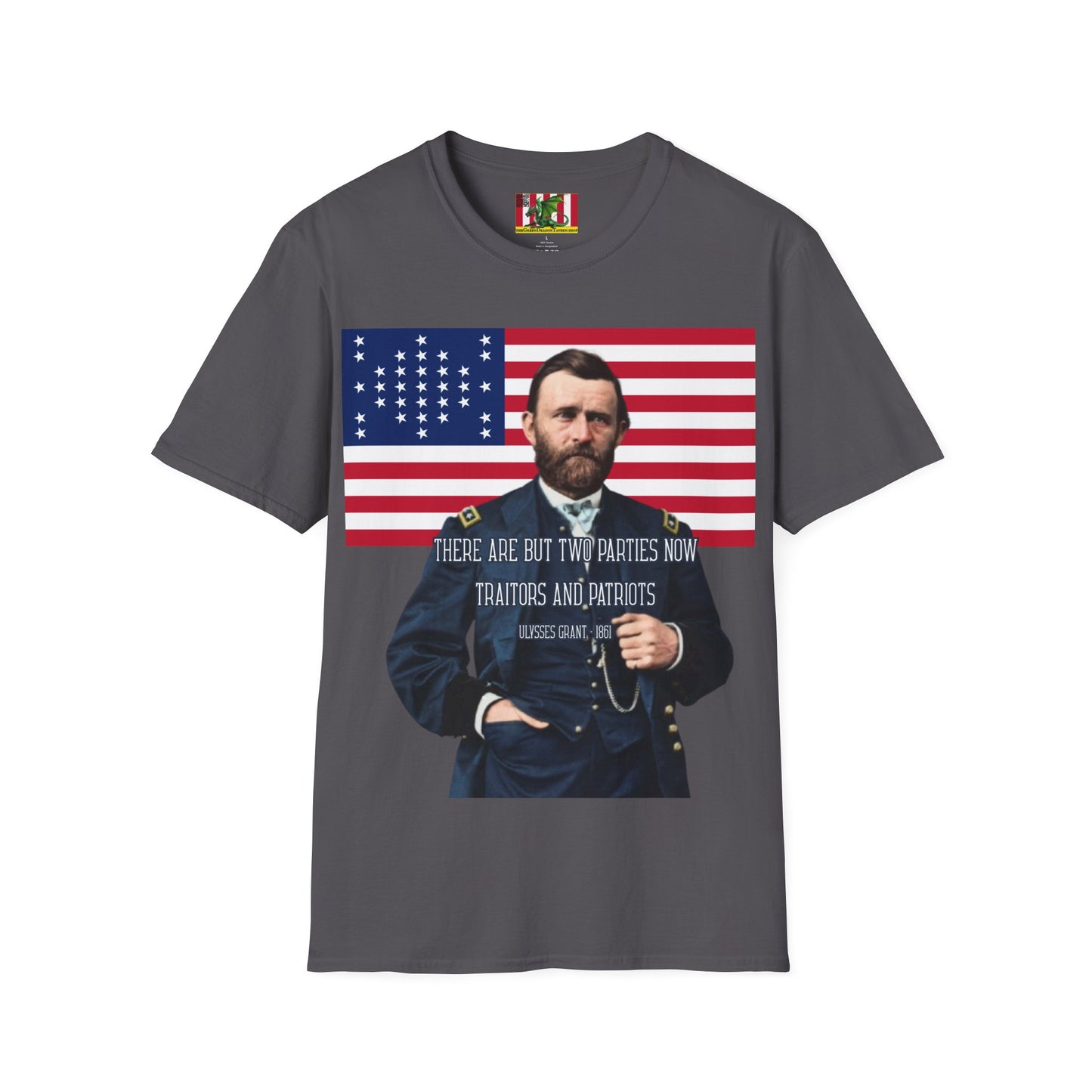 "Traitors and Patriots" Ulysses Grant Dark colors Unisex T-Shirt by theGreenDragonTavern.shop