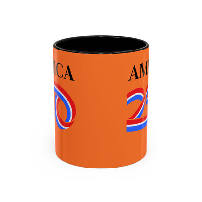 America 250 Orange Accent Mug by theGreenDragonTavern.shop