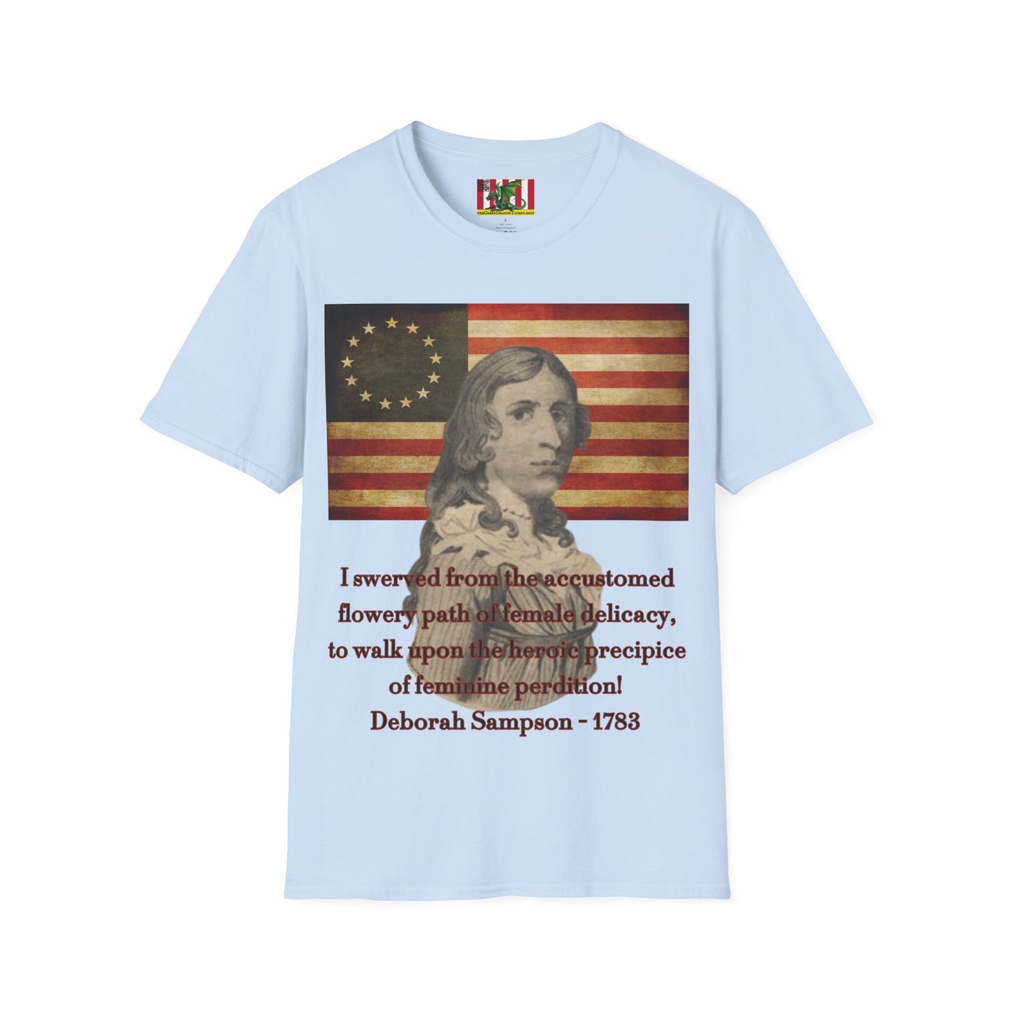 Deborah Sampson, America's Mulan Light colors Unisex T-Shirt by theGreenDragonTavern.shop