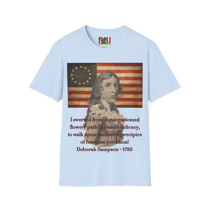 Deborah Sampson, America's Mulan Light colors Unisex T-Shirt by theGreenDragonTavern.shop