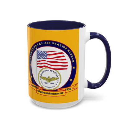 DeLand Naval Air Station Museum Yellow Accent Mug by theGreenDragonTavern.shop