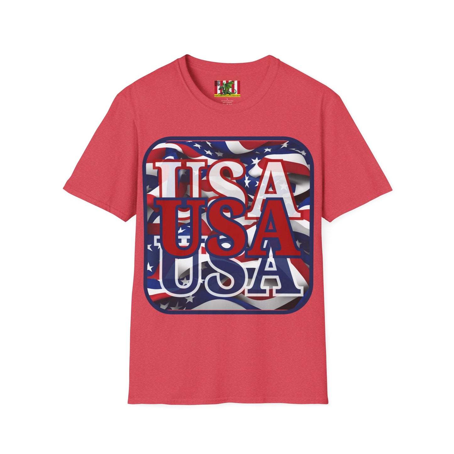 RED White and Blue USA Patriot Light colors Unisex T-Shirt by theGreenDragonTavern.shop