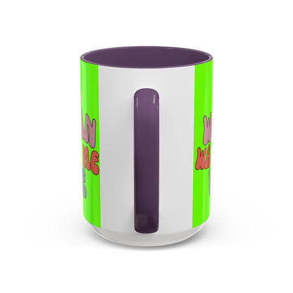 I Am Woman Watch Me Vote Light Green Accent Mug by theGreenDragonTavern.shop