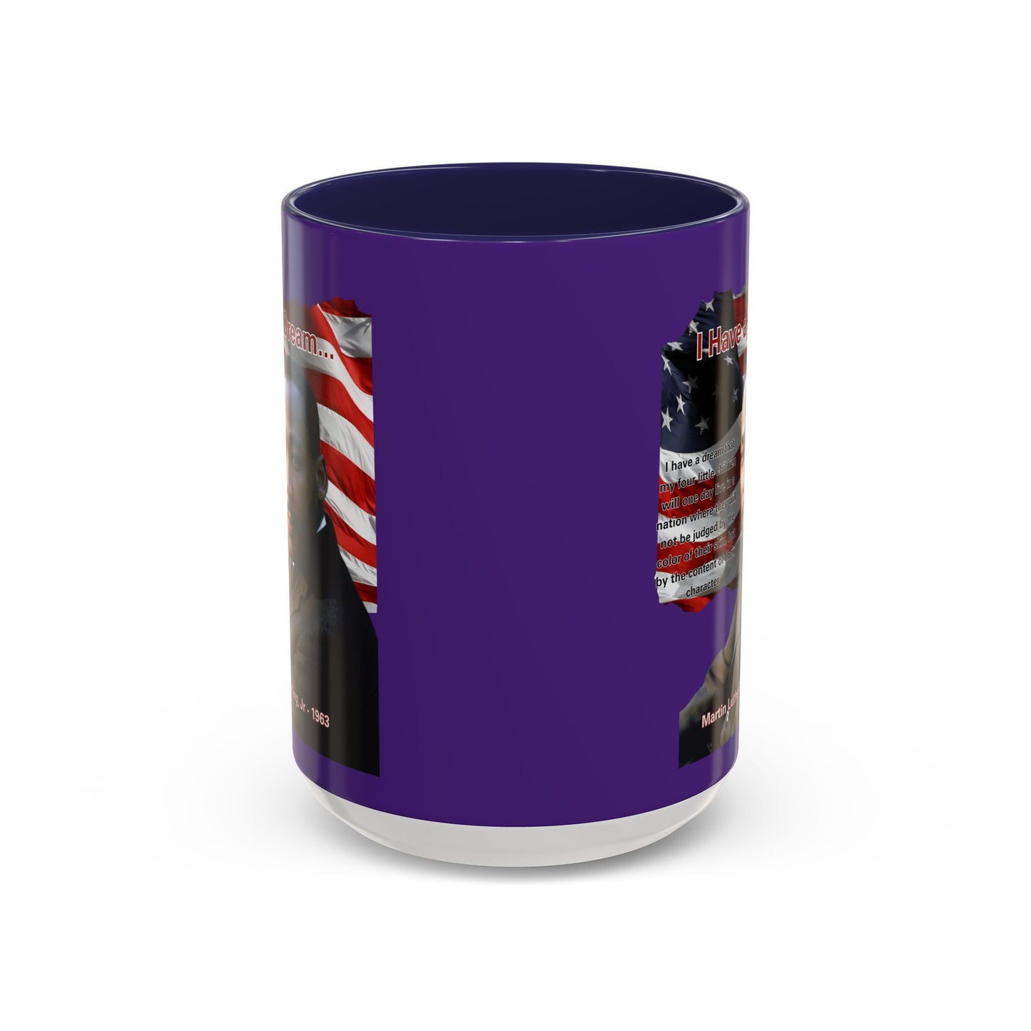 "I Have a Dream" MLKJr Purple Accent Mug by theGreenDragonTavern.shop