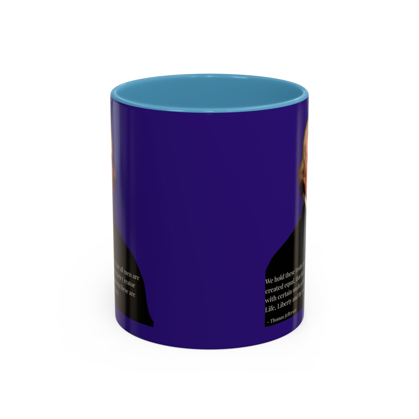 We hold these truths to be self-evident Dark Purple Accent Mug by theGreenDragonTavern.shop