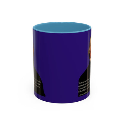We hold these truths to be self-evident Dark Purple Accent Mug by theGreenDragonTavern.shop