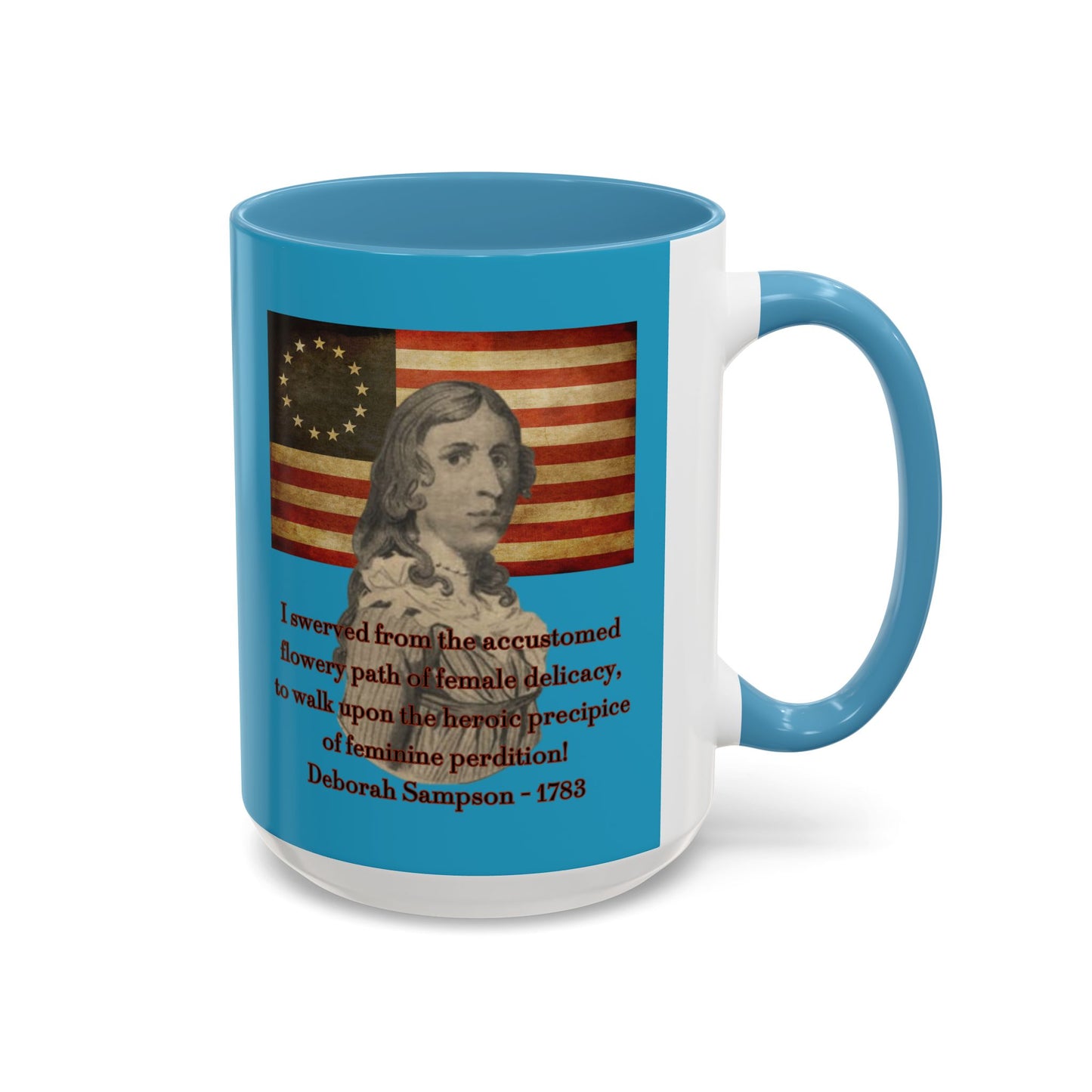 Deborah Sampson, America's Mulan Turquoise Accent Mug by theGreenDragonTavern.shop
