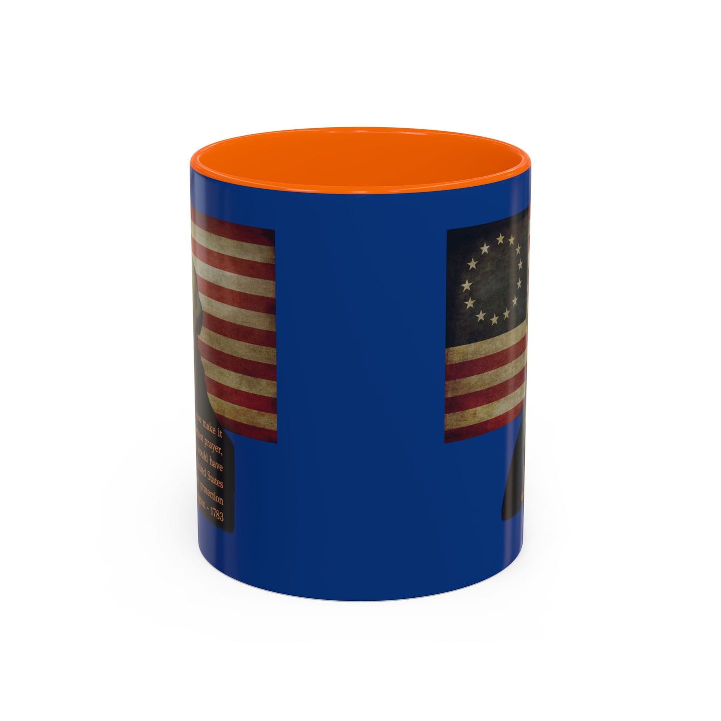 Washington's Earnest Prayer Dark Blue Accent Mug by theGreenDragonTavern.shop