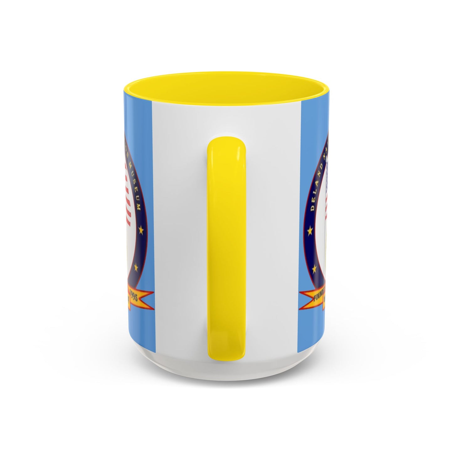DeLand Naval Air Station Museum Light Blue Accent Mug by theGreenDragonTavern.shop