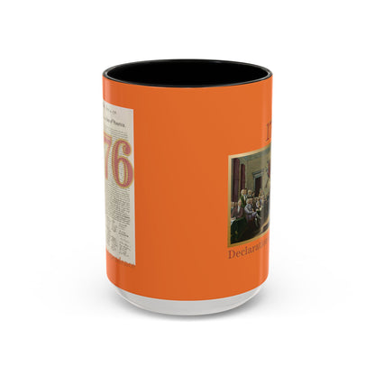 Declaration of Independence Orange Accent Mug by theGreenDragonTavern.shop