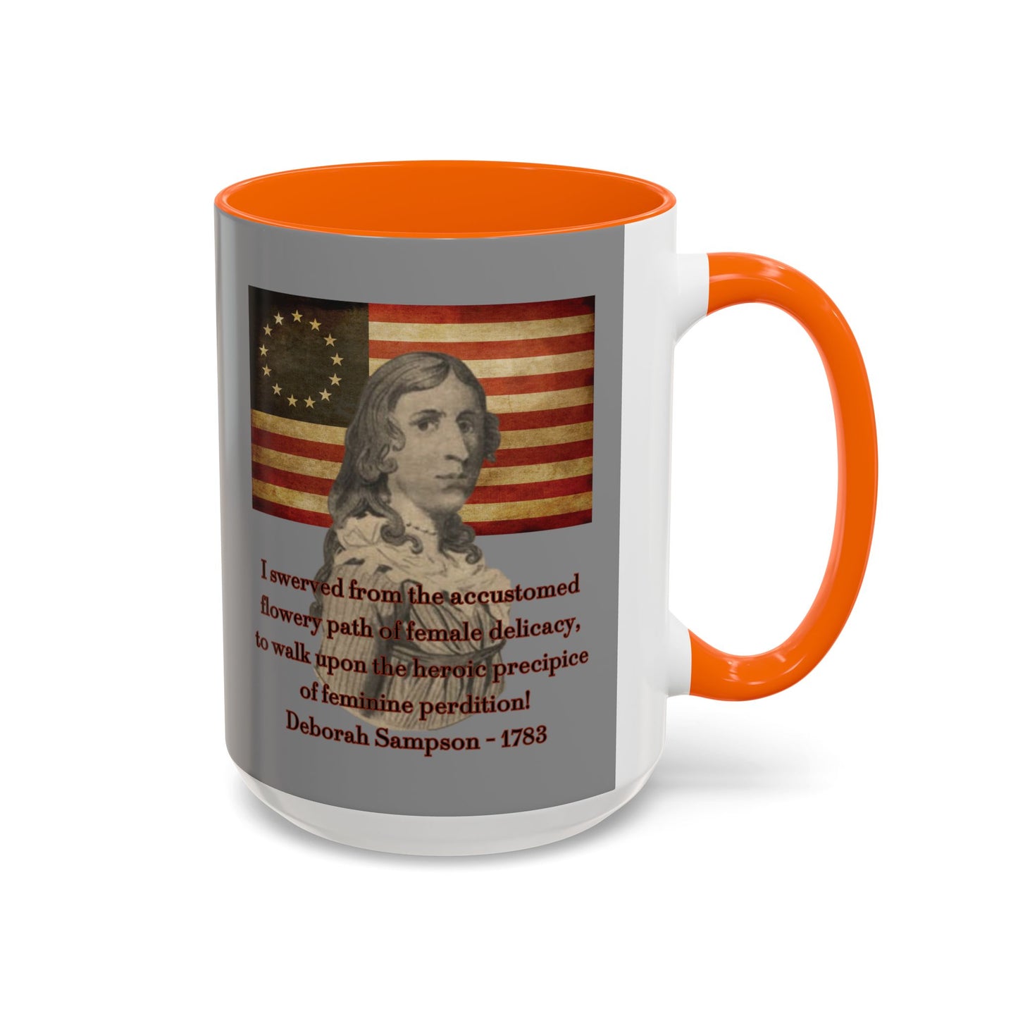 Deborah Sampson, America's Mulan Grey Accent Mug by theGreenDragonTavern.shop