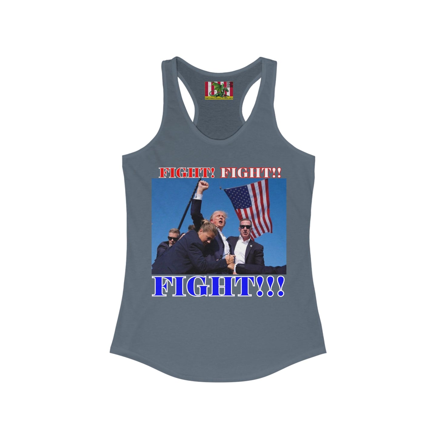 FIGHT! FIGHT!! FIGHT!!! Women's Racerback Tank Top by theGreenDragonTavern.shop