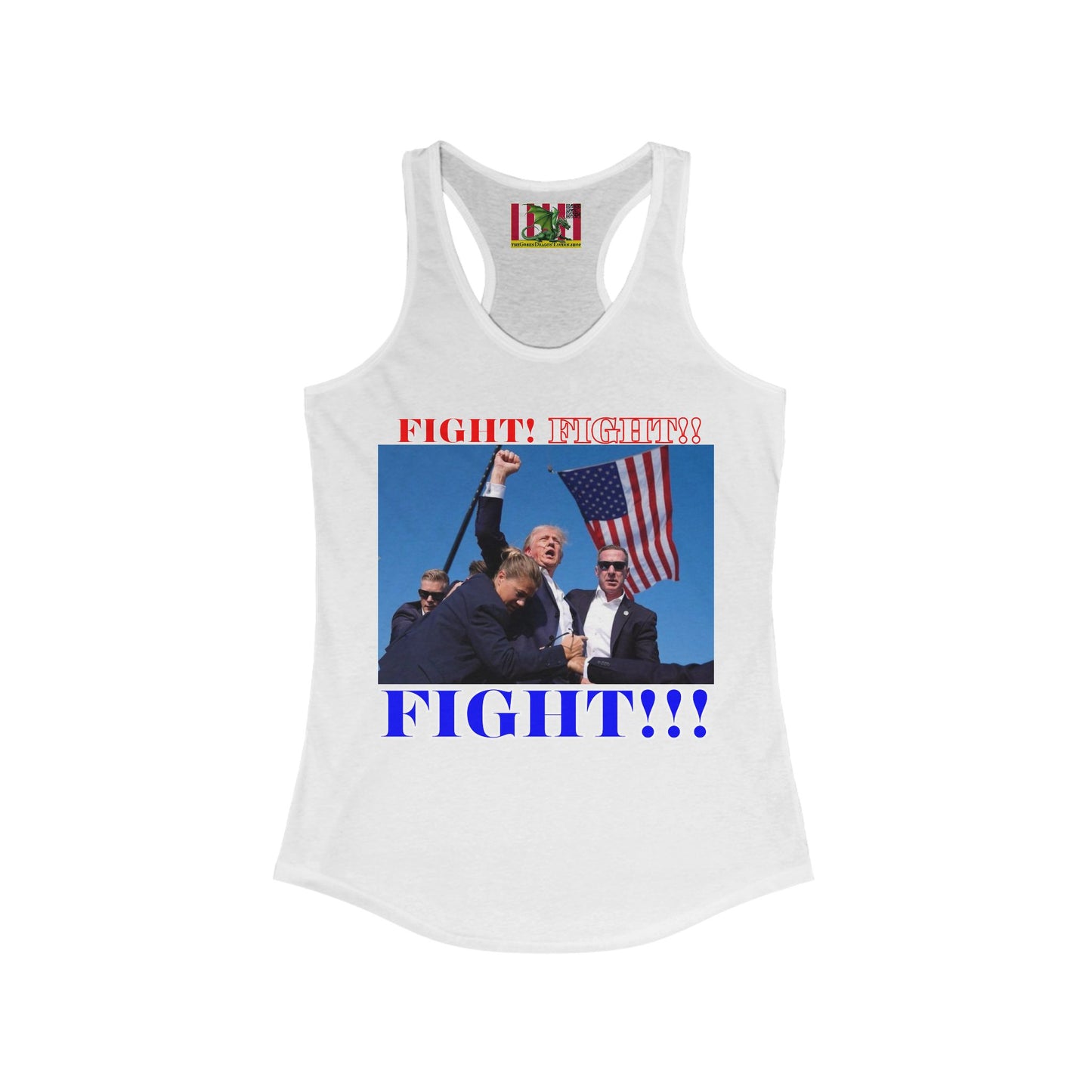 FIGHT! FIGHT!! FIGHT!!! Women's Racerback Tank Top by theGreenDragonTavern.shop